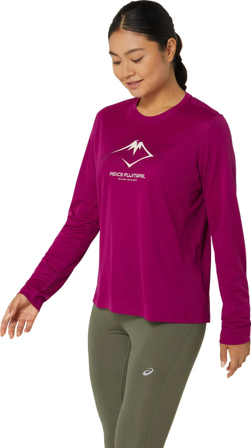 Asics Women's Fujitrail Logo LS Top Blackberry/Birch | Buy Asics Women's Fujitrail Logo LS Top Blackberry/Birch here |
