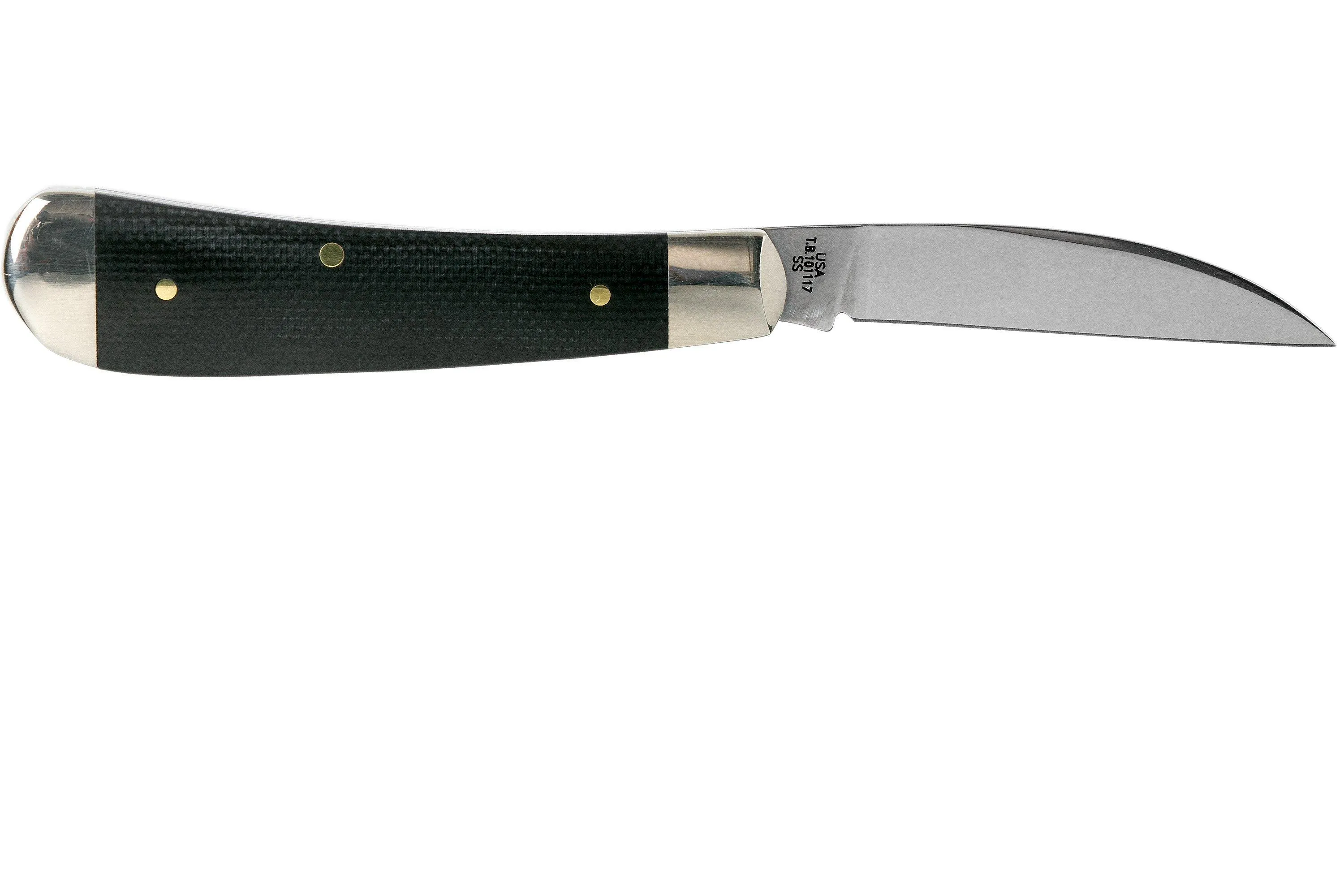 Case Sway Back Bose Black Canvas Micarta Laminate, Shot Show Exclusive 10664, TB101117 SS pocket knife