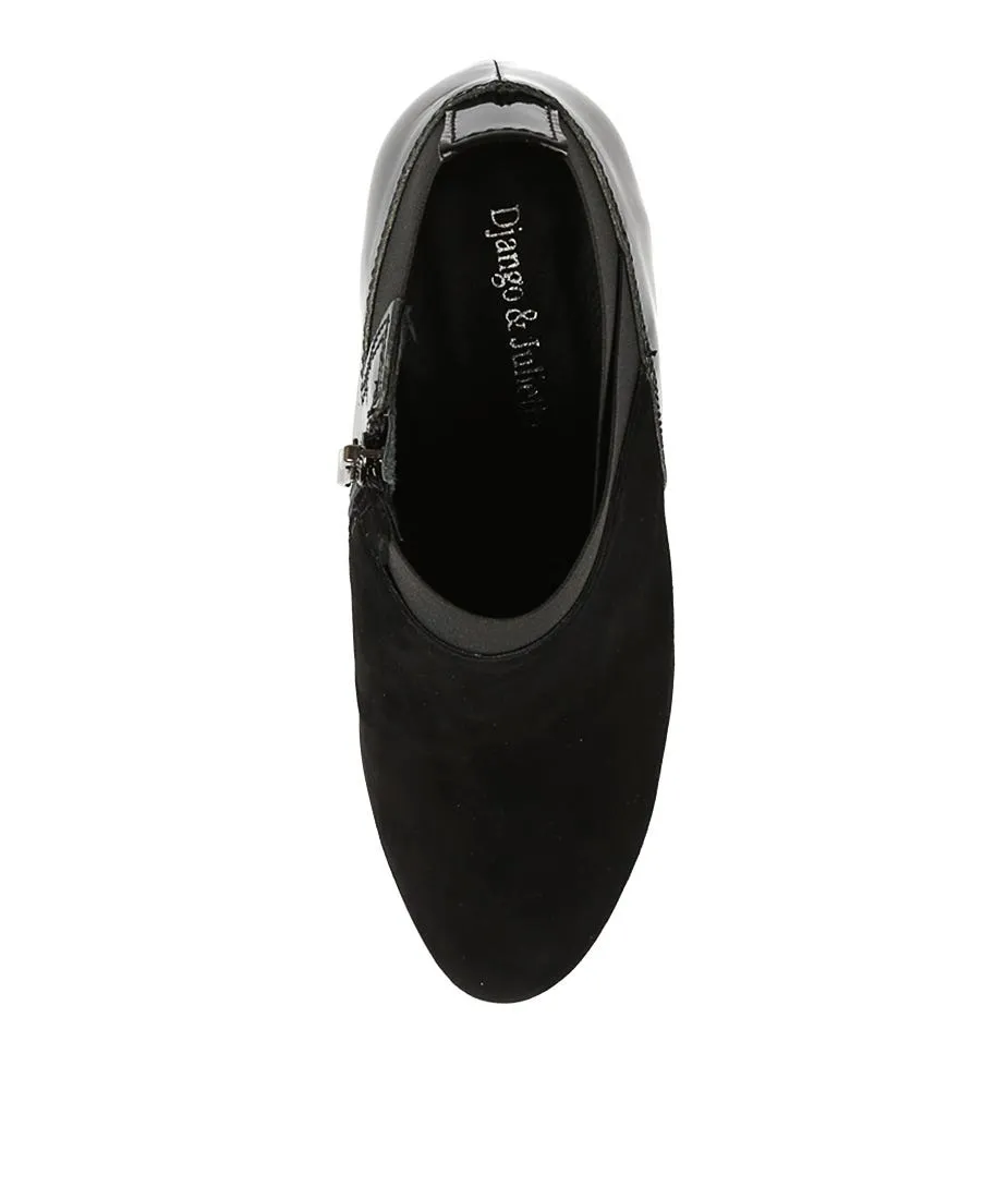 DJANGO & JULIETTE Acer Black Suede Patent