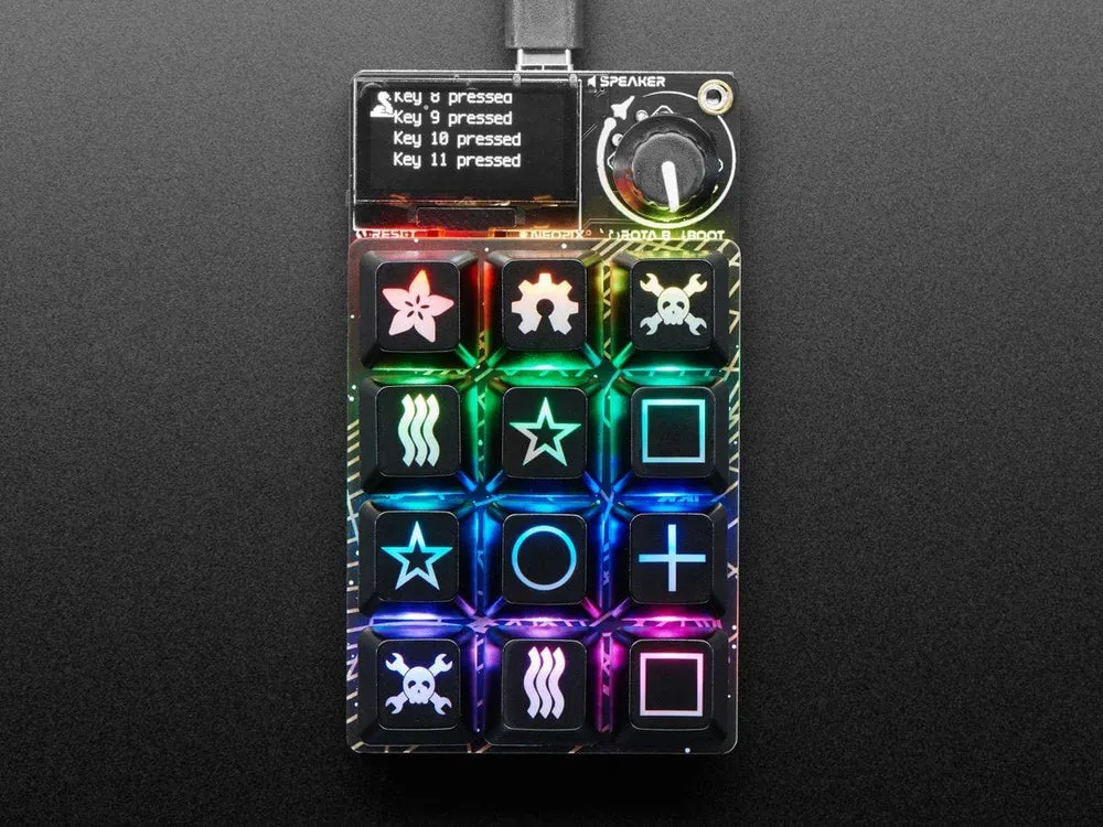 Etched Glow-Through Keycap - Zener ESP Square Design (MX Compatible Switches)