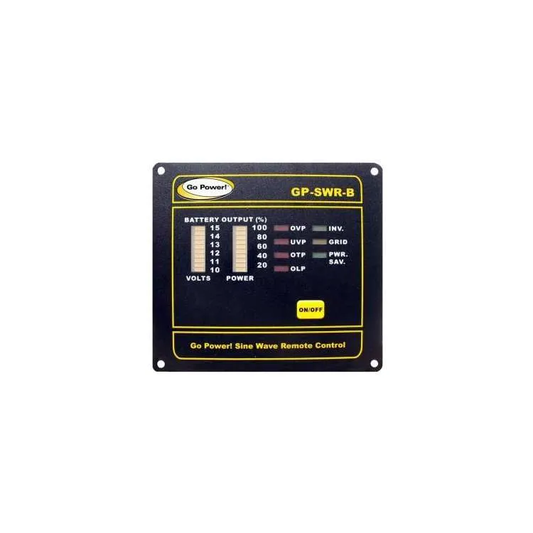 Go Power Inverter Remote for 12V 1KW, 2KW & 3KW PSW GP-SWR-B-12