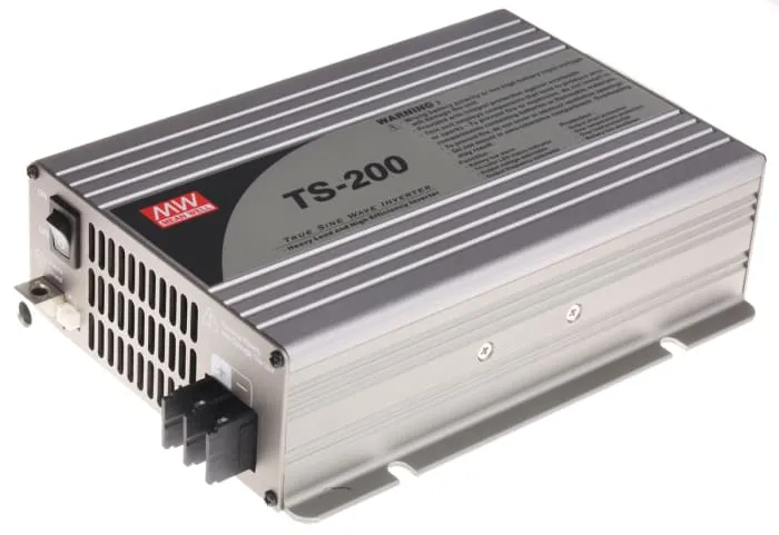 MEAN WELL Pure Sine Wave 200W Power Inverter, 21 → 30V dc Input, 230V ac Output
