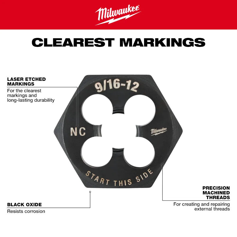 Milwaukee 49-57-5391 1/4"-18 NPT 1-7/16" Hex Threading Die