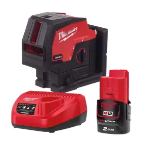 Milwaukee M12 CLLP-0 12V Green Cross Line Laser with 1x 2.0Ah Battery