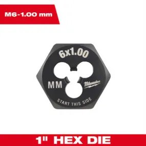 Milwaukee® 49-57-5336 Metric 1 in Hex Threading Die, M6 x 1.00 mm