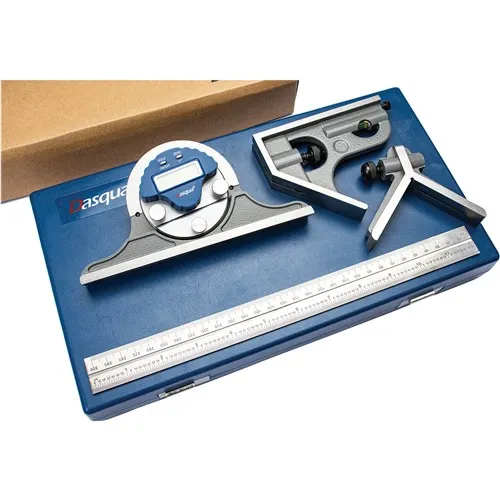 T32546 Dasqua Combination Square Set with Digital Protractor, 4 Pc.